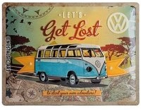Nostalgic-Art Metallschild Blechschild 30 x 40 cm - Volkswagen - VW Bulli - Let's Get