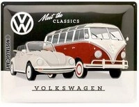 Nostalgic-Art Metallschild Blechschild 30 x 40 cm - Volkswagen - VW - Meet The
