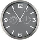OPTUS Wanduhr MyTime ND DCF Thermo-/ Hygro- Wanduhr 25cm - anthr