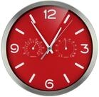 OPTUS Wanduhr MyTime ND DCF Thermo-/ Hygro- Wanduhr 25cm - rot