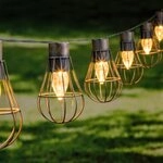 HI LED-Lichterkette LED Solar Lichterkette mit 10 Lampen Gesamtl&auml;nge: ca. 3,8m