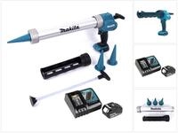 Makita Akku-Kartuschenpistole DCG 180 RG1X 18 V 300 / 600 ml + 1x Akku 6,0 Ah +