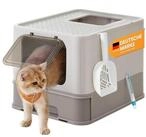 FEANDREA Katzentoilette, Katzenklo, mit Deckel, f&uuml;r Katzen bis 15kg