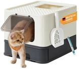 FEANDREA Katzentoilette, Katzenklo, mit Deckel, f&uuml;r Katzen bis 15kg