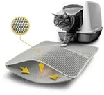 lionto Katzentoilette Streumatte doppellagig, pfotenfreundlich & robust grau 76x61 cm