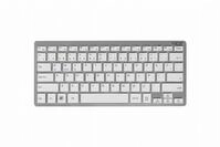 INCA Wireless/kabellose Tastatur Ultrad&uuml;nn, 10 M Reichweite Silber Tastatur