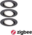 Paulmann LED Einbauleuchte Base 3x430lm 230V, LED fest integriert, Warmwei&szlig;, Zigbee
