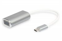 Digitus USB-Adapter Typ-C zu Typ-C zu VGA, elegantes wei&szlig;es Design