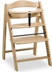 Hauck Hochstuhl Arketa - Eiche, Mitwachsender Holz Kinderhochstuhl ab 6 Monate mit