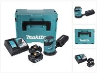 Makita Exzenterschleifer DBO 180 RTJ Akku Exzenterschleifer 18 V 125 mm + 2x Akku 5,0