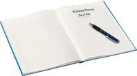 LEITZ Notizbuch Notizbuch Wow A5 80 Blatt 90g/qm kariert blau metallic