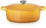 LE CREUSET Br&auml;ter Gusseisen-Br&auml;ter mit Deckel, Oval gelb 29 cm