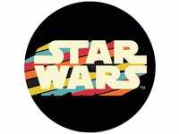 Komar Fototapete Star Wars Typeface, 125x125 cm (Breite x Höhe), rund und