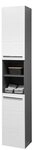 Hochschrank Hochschrank, GLACK, Schwarz, B 34 cm, T 30 cm