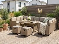 KONIFERA Gartenlounge-Set Rotterdam, (Set, 20-tlg., 3x 3er Sofa, 2x Hocker, 1x Tisch