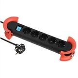 Bachmann HOOK Indoor 5x Schutzkontakt, Kunststoff, mit Schalter Steckdosenleiste