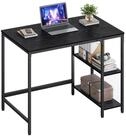 VASAGLE Schreibtisch Computertisch, Tisch, B&uuml;rotisch, 100/120/140cm, mit 2 Ablagen,
