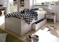 Begabino Jugendbett Luca, Stauraumbett, Landhaus Design, 90x200cm, Kinderbett,