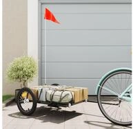 vidaXL Fahrradlastenanh&auml;nger, Fahrradanh&auml;nger Schwarz 126x63x34 cm Eisen