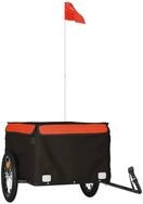 vidaXL Fahrradkinderanh&auml;nger, Fahrradanh&auml;nger Schwarz und Orange 45 kg Eisen