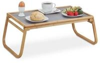 relaxdays Tabletttisch Betttablett klappbar Bambus (1-St)