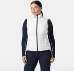 Steppweste HELLY HANSEN "W CREW INSULATOR VEST 2.0", Damen, Gr. L, wei&szlig;, Web,