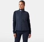 Steppweste HELLY HANSEN "W CREW INSULATOR VEST 2.0", Damen, Gr. L, blau (navy), Web,