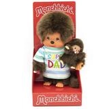 Monchhichi Pl&uuml;schfigur Super Dad mit Kind 20 cm Monchhichi Puppe Junge Papa mit Baby