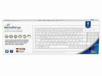 Mediarange Tastatur mit Chip Kartenlesegerät mit Kabel Keyboard weiß MROS116