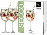 Eisch Secco Flavoured Fruity 551/951 + Glashalm grün - je 2 Stück im...
