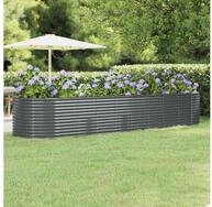 vidaXL Hochbeet vidaXL Hochbeet Verzinkter Stahl 396x100x68 cm Anthrazit