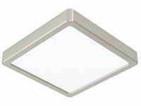 EGLO LED Deckenleuchte FUEVA, 1-flammig, 21 x 21 cm, Nickelfarben, Weiß, LED...