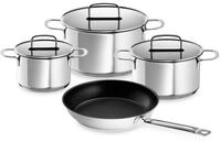 SCHULTE-UFER Topf-Set Industar, Edelstahl 18/10 (Set, 7-tlg., 3 x Topf, 3 x...