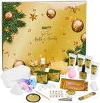 BRUBAKER Adventskalender XXL Beauty Adventskalender - Gold - 24 x K&ouml;rperpflege & Spa