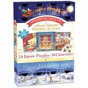 EUROGRAPHICS Puzzle Adventskalender - Classic Christmas, 24 Puzzleteile