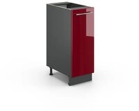 Vicco Apothekerschrank Fame-Line, Bordeaux Hochglanz/Anthrazit, 30 cm ohne