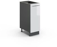 Vicco Apothekerschrank Fame-Line, Wei&szlig; Hochglanz/Anthrazit, 30 cm ohne...