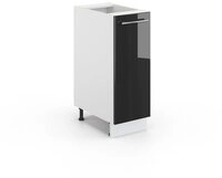 Vicco Apothekerschrank Fame-Line, Anthrazit Hochglanz/Wei&szlig;, 30 cm ohne...