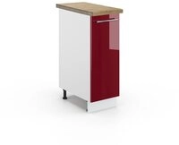 Vicco Apothekerschrank Fame-Line, Bordeaux Hochglanz/Wei&szlig;, 30 cm ohne...