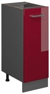 Vicco Apothekerschrank R-Line, Rot Hochglanz/Anthrazit, 30 cm ohne Arbeitsplatte