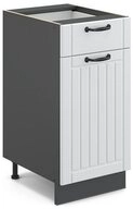 Vicco Unterschrank Fame-Line, Wei&szlig; Landhaus/Anthrazit, 40 cm ohne Arbeitsplatte