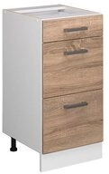 Vicco Unterschrank R-Line, Sonoma/Wei&szlig;, 40 cm mit Schubladen, ohne...