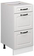 Vicco Unterschrank R-Line, Wei&szlig; Landhaus/Wei&szlig;, 40 cm mit Schubladen, ohne