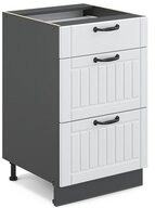 Vicco Unterschrank Fame-Line, Wei&szlig; Landhaus/Anthrazit, 50 cm ohne Arbeitsplatte