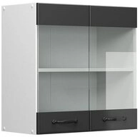 Vicco Glash&auml;ngeschrank R-Line, Anthrazit Landhaus/Wei&szlig;, 60 cm (1-St)