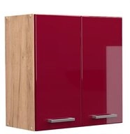 Vicco H&auml;ngeschrank R-Line, Rot Hochglanz/Goldkraft Eiche, 60 cm (1-St)