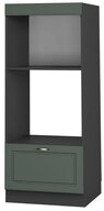 Vicco Mikrowellenumbauschrank Fame-Line, Gr&uuml;n-Gold Landhaus/Anthrazit, 60 cm...
