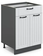 Vicco Unterschrank Fame-Line, Wei&szlig; Landhaus/Anthrazit 60, Schublade, ohne