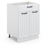 Vicco Unterschrank Fame-Line, Wei&szlig; Landhaus/Wei&szlig;, 60 mit Schublade, ohne