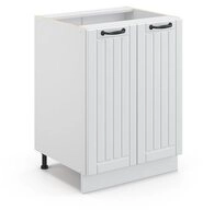 Vicco Unterschrank Fame-Line, Wei&szlig; Landhaus/Wei&szlig;, 60 cm ohne Arbeitsplatte...